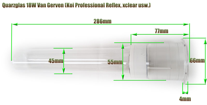 quarzglas-van-gerven-18w-uvc-klaerer-ersatz-abmessung-286mm-laenge-aquaforte-koi-professional-reflex-xclear