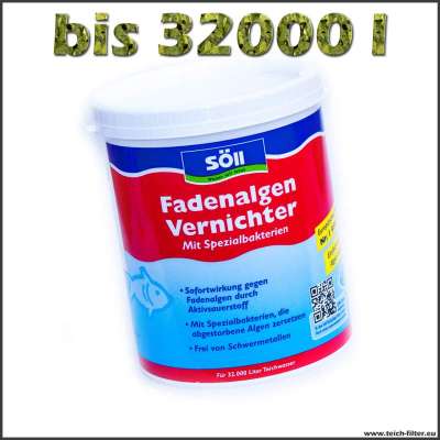 1 kg Fadenalgenvernichter für 32000 l Wasser