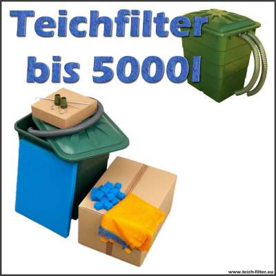 Teichfilter bis 5000 Liter ohne Pumpe und UVC