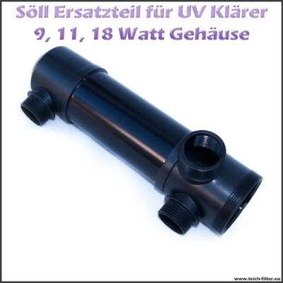 16563 Gehäuse mit Schauglas für Söll 9, 11 und 18 Watt UV Klärer