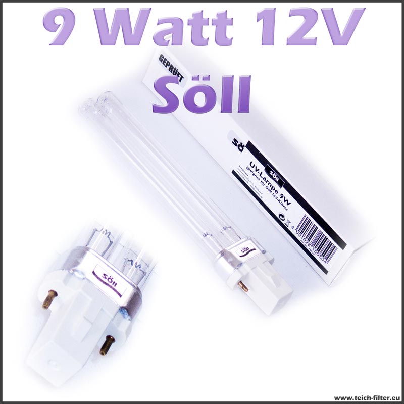 9 Watt 12 Volt UV Lampe Söll