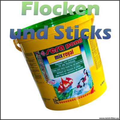 Fischfutter Mix Royal Flocken und Sticks