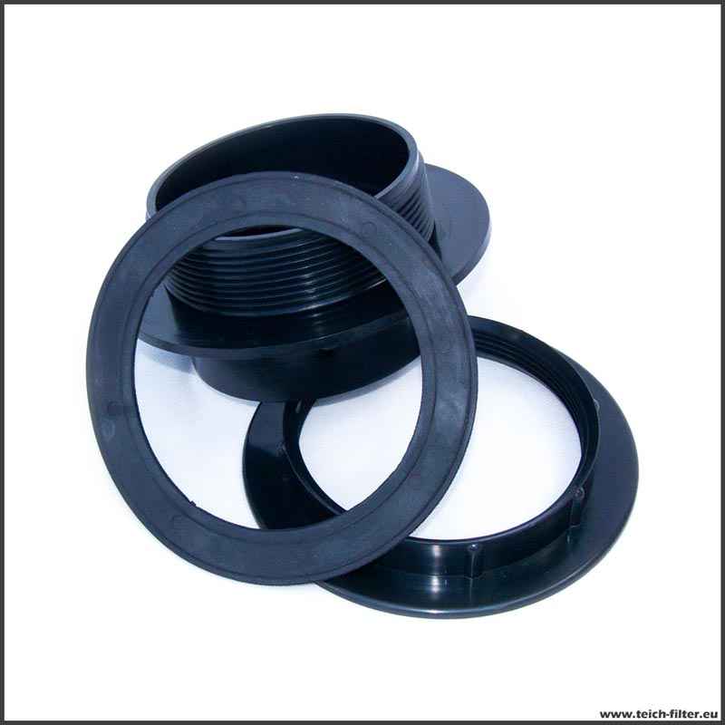 Folienflansch DN 110 mm als Rohrdurchführung Teichfilter