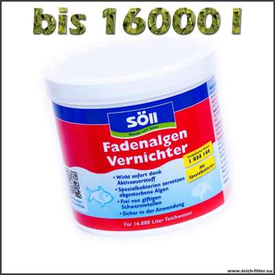 500 g Fadenalgenvernichter von Söll für 16000 l Teichwasser