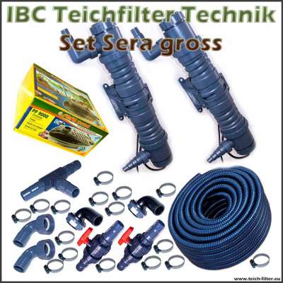 Sera IBC Teichtechnik Set gross für Teichfilter bis 300000 Liter