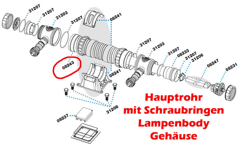 sera-24w-uvc-system-ersatz-hauptrohr-schraubringe-body-gehaeuse-08243