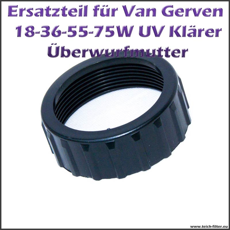 Endkappe schwarz für Van Gerven UVC Klärer Koi Professional Ersatzteil