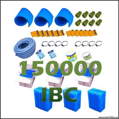 Set mit Filtermaterial für IBC Teichfilter bis 150000 Liter Wasser