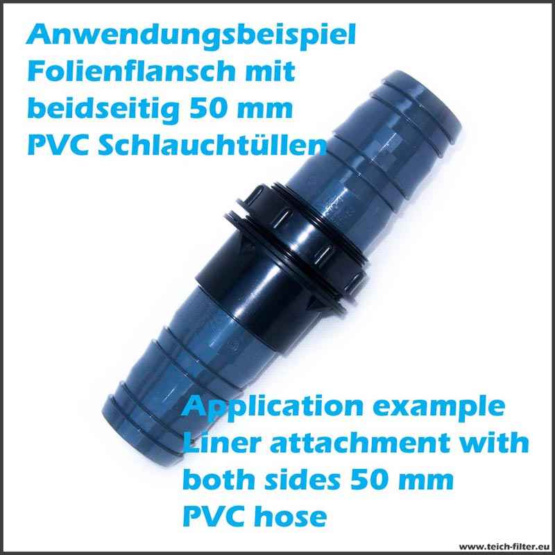 Folienflansch 50 mm (2 Zoll) mit Dichtung Teichfilter