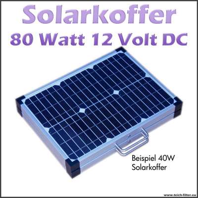 80 Watt 12 Volt Solarkoffer als faltbares Solarmodul für Camping und Wohnmobil