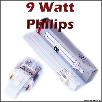 9 Watt Philips UV Lampe mit PLS Sockel für Teich