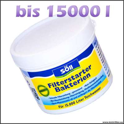 100 g Filterbakterien als Starter für Gartenteiche bis 15000 l Wasser