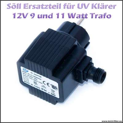 15233 15256 Ersatz Trafo 9 und 11 W 12V für Söll UV Klärer