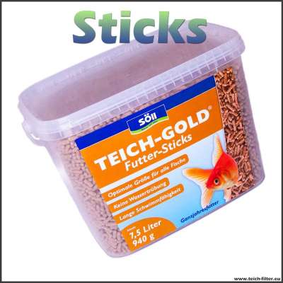 Fischfutter Sticks für Teich