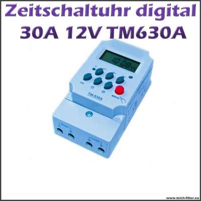 12V Timer Zeitschaltuhr 30A 630A digital programmierbar mit Display