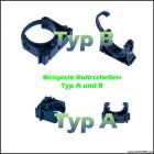 Vorschau: Beispiel Rohrschelle Typ A Halbschale und Typ B klappbar Vorschau: Beispiel Rohrschelle Typ A Halbschale und Typ B klappbar