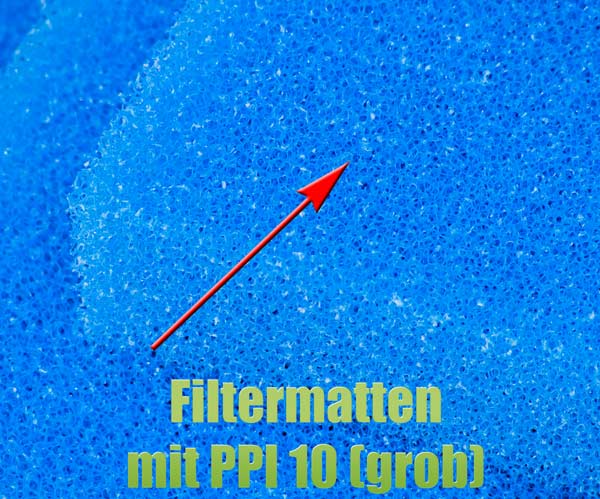 Teich Filtermatte 2Stück für alle Teichfilter schwarz schwarz 50x50x5 grob 10ppi