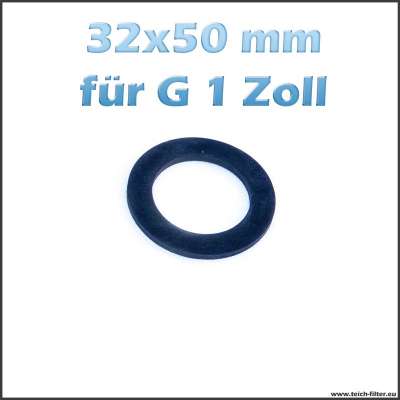 32 x 50 mm Flachdichtung aus EPDM für G 1 Zoll Anschlüsse