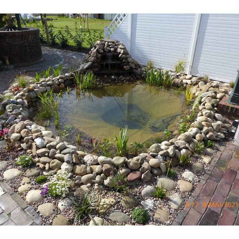 Bau und Erfahrungsbericht Gartenteich Terrassenteich 3000 l Teichfilter