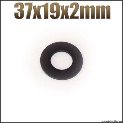 Dichtung 37x19x2mm schwarz flach EPDM Gummidichtung für Schlauchtüllen