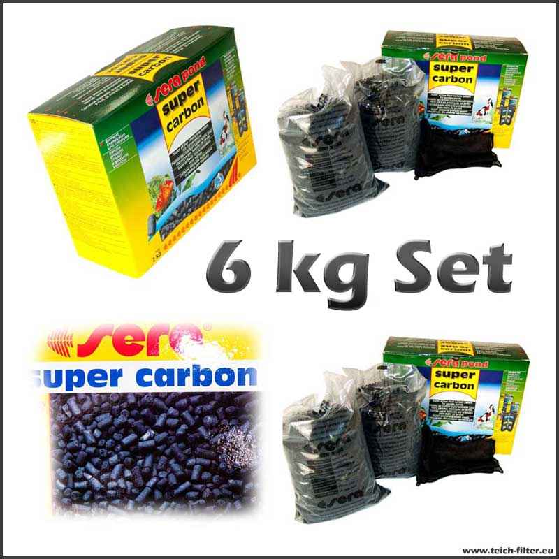 6 kg Sera Aktivkohle Pellets für Teiche Teichfilter