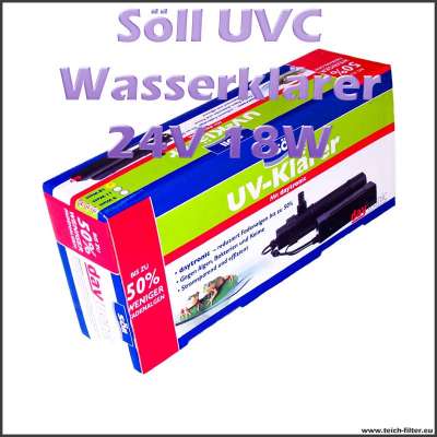 18 Watt 24V UVC Wasserklärer Söll gegen grünes Wasser