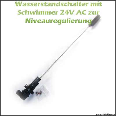 Wasserstandsschalter mit Schwimmer 12 und 24 Volt AC für Teich und Aquarium