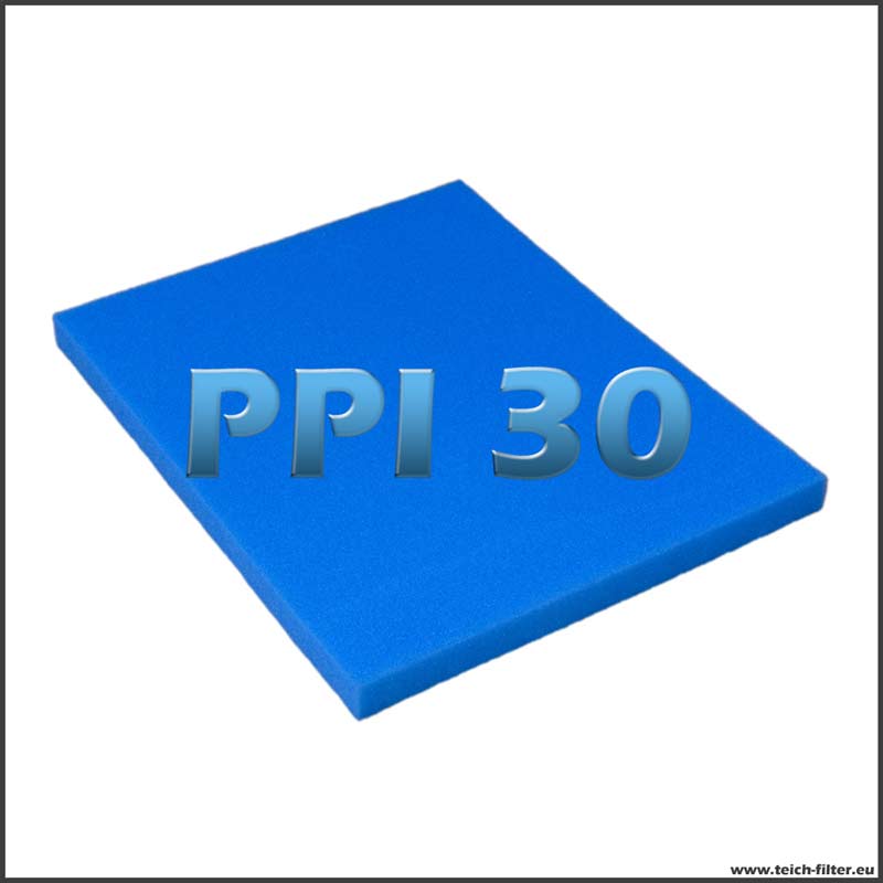 Filterschaum Filtermatte - Blau 50 x 50 x 3 cm 'fein' (ppi 30)