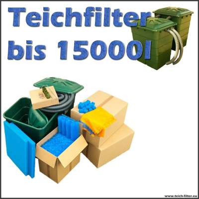 Teichfilter 15000 Liter ohne Pumpe und UVC