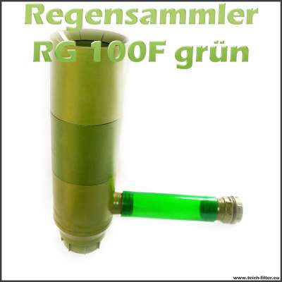 Regensammler RG 100F grün für Fallrohre DN100 und Regentonnen zum Sammeln von Regenwasser