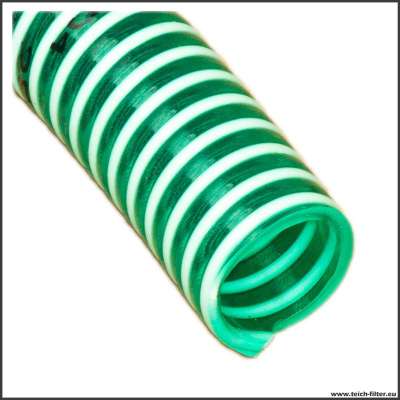 25m Rolle 50mm Rehau Spiralschlauch für Pumpen grün Teichfilter