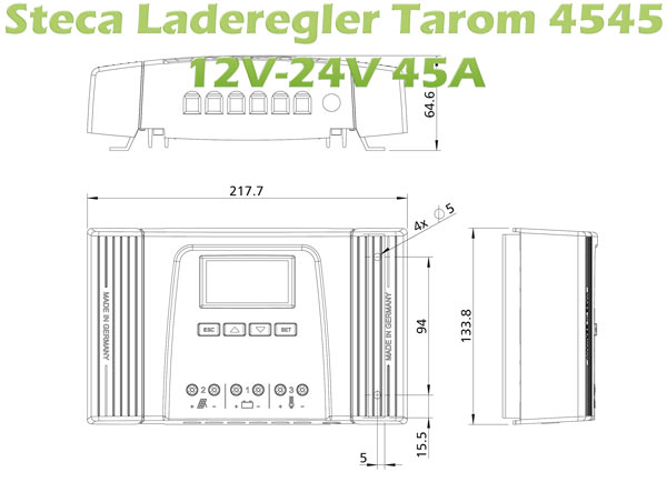 zeichnung-steca-solar-laderegler-tarom-4545-12v-24v