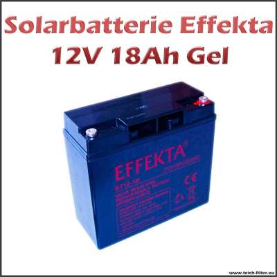 18Ah Solarbatterie 12V von Effekta mit Gel Technologie für Wohnmobil und Garten