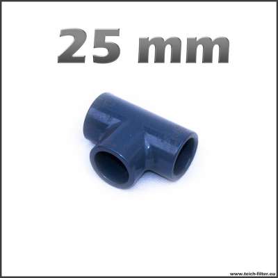 25 mm T-Stück aus PVC für Wasser