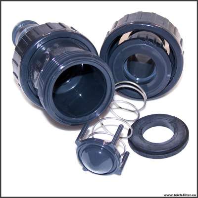 Rückschlagventil DN 32 mm (1 1/4 Zoll) aus PVC Teichfilter