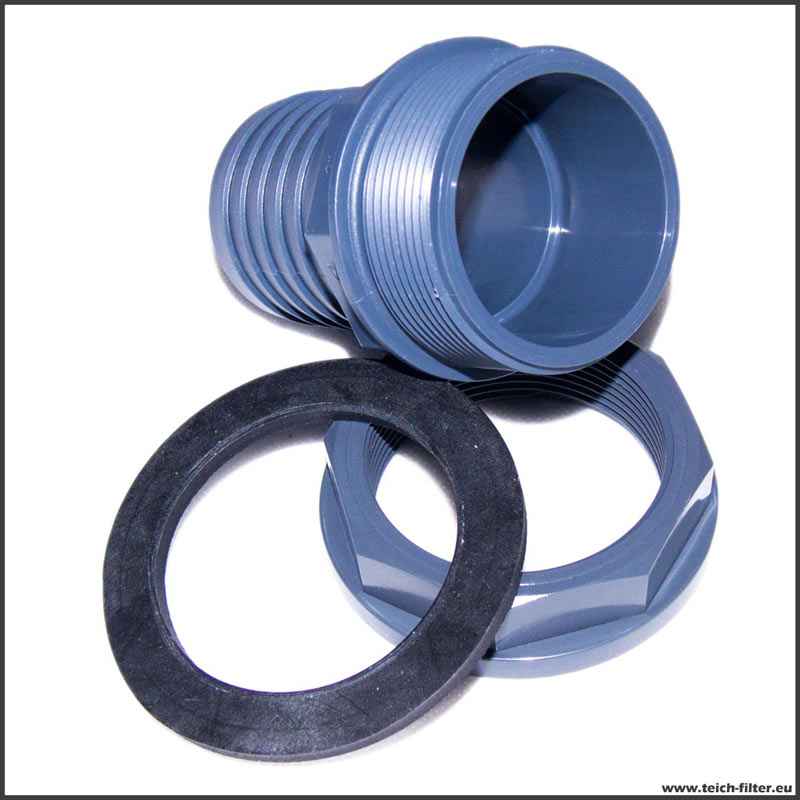 Anschluss für Schlauch 50 mm x G 2 Zoll AG Teichfilter