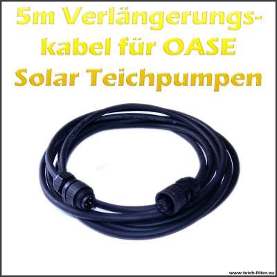 12V Verlängerungskabel 5 m Länge für Oase Solarpumpen