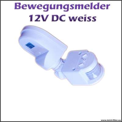 Weisser 12V Bewegungsmelder 180 Grad für Aufputz