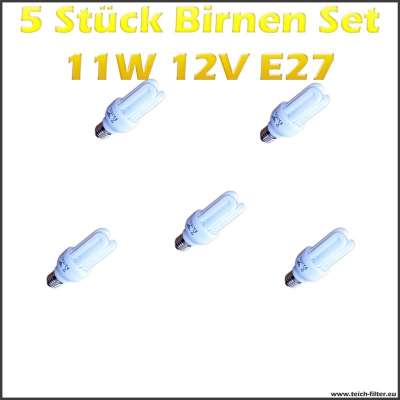 5 Stück Set 11W 12V Birnen mit E27 Fassung für Solaranlagen günstig kaufen