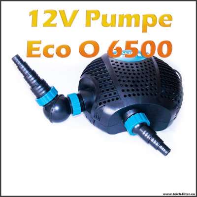 12V Teichpumpe Eco O-Plus LV 6500 für Schwimmteich