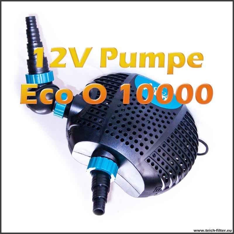 Eco 10000 OPlus 12V Teichpumpe für Schwimmteich Teichfilter