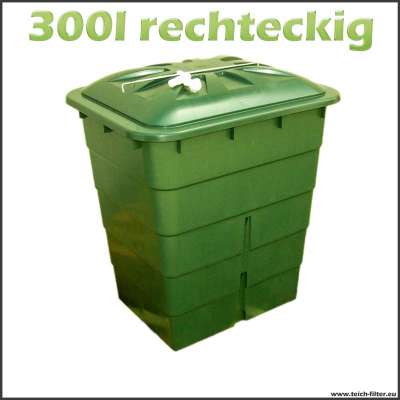 300 Liter Regentonne eckig grün Graf (Garantia)