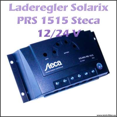 Steca Solar Laderegler Solarix PRS 1515 für 12V bis 24V und 15A an Photovoltaik Anlagen