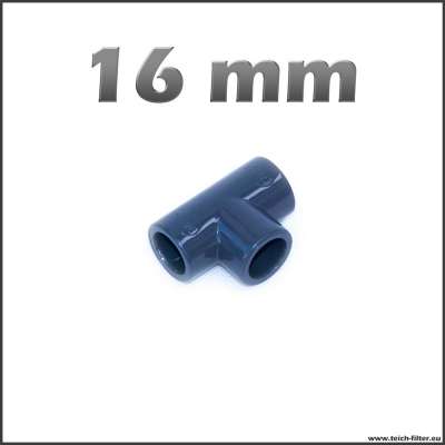 16 mm T-Stück aus PVC Kunststoff