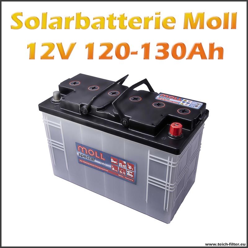Solarbatterie 120-130Ah 12V Moll für Garten und Camping