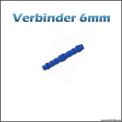 6 mm Verbinder aus Kunststoff für Schlauch