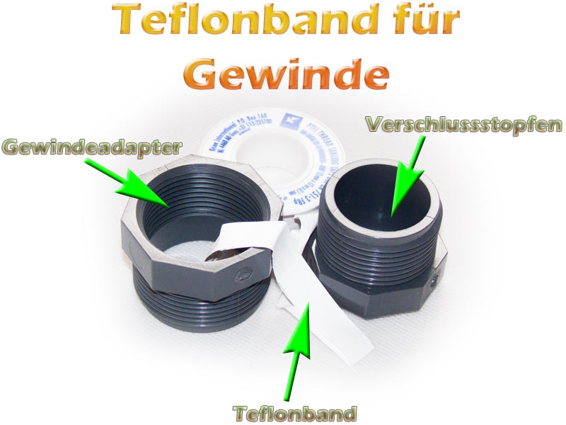 PVC Kleber, Reiniger, Montage, Zubehör und Teflonband