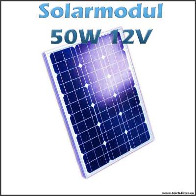 Solarmodul 50W monokristallin 12V für Teich und Pool