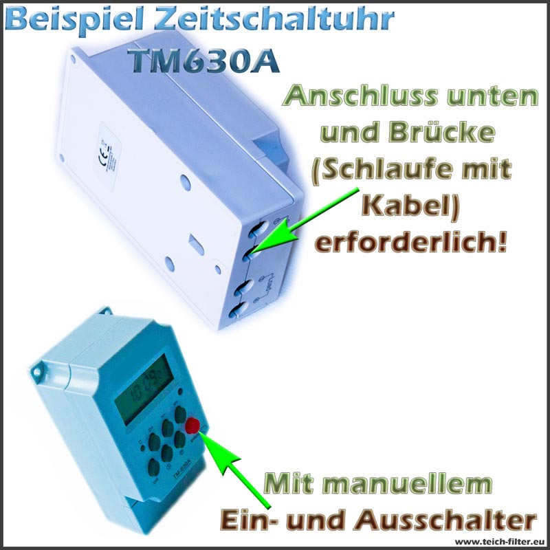 Zeitschaltuhr Timer 12V 30A für Solar - Teich-Filter