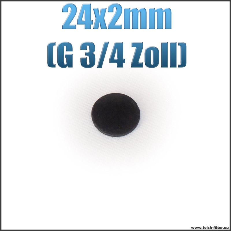 Dichtung Gummi Anschluss 3/4 Außen Ø 24mm Innen Ø 14mm Höhe 2mm